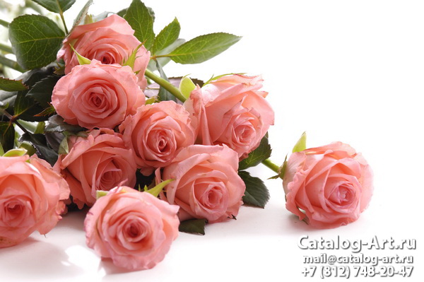 Натяжные потолки с фотопечатью - Розовые розы 10